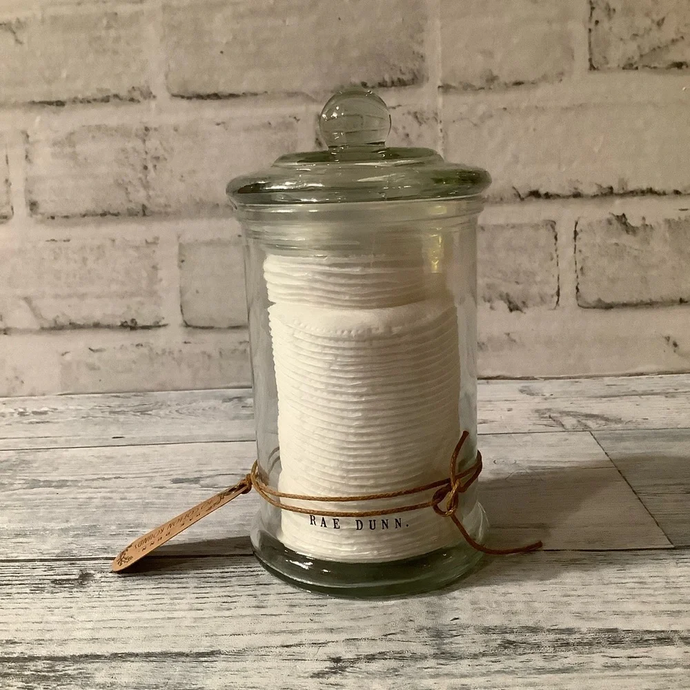 Rae Dunn Jar With Skin Care Cotton Rounds